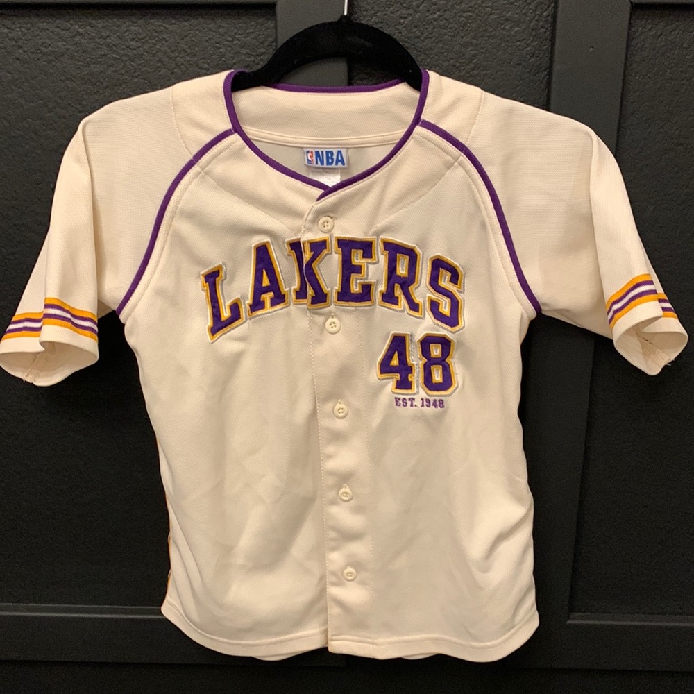 LA LAKERS Kids Button Up Jersey